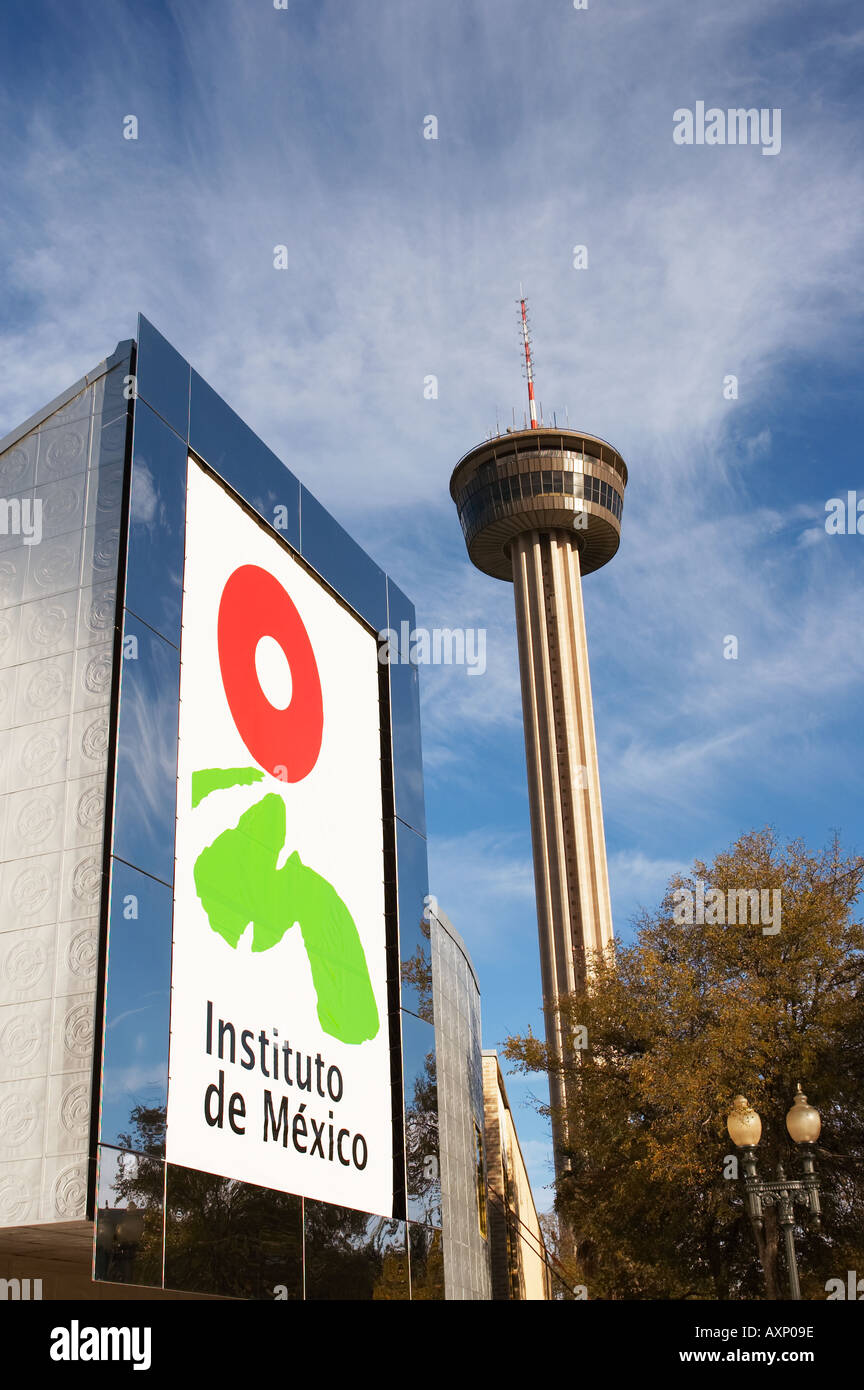 TEXAS-San Antonio-mexikanisch-Institut in Hemisfair Park Tower of the Americas Stockfoto