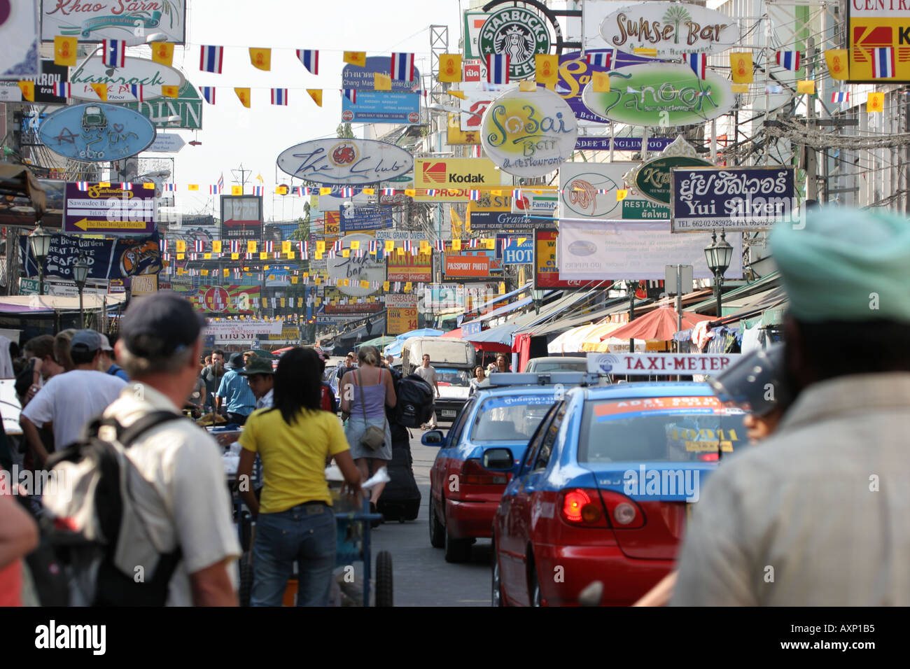 Khao San Road Banglamphu Bangkok Thailand Stockfoto