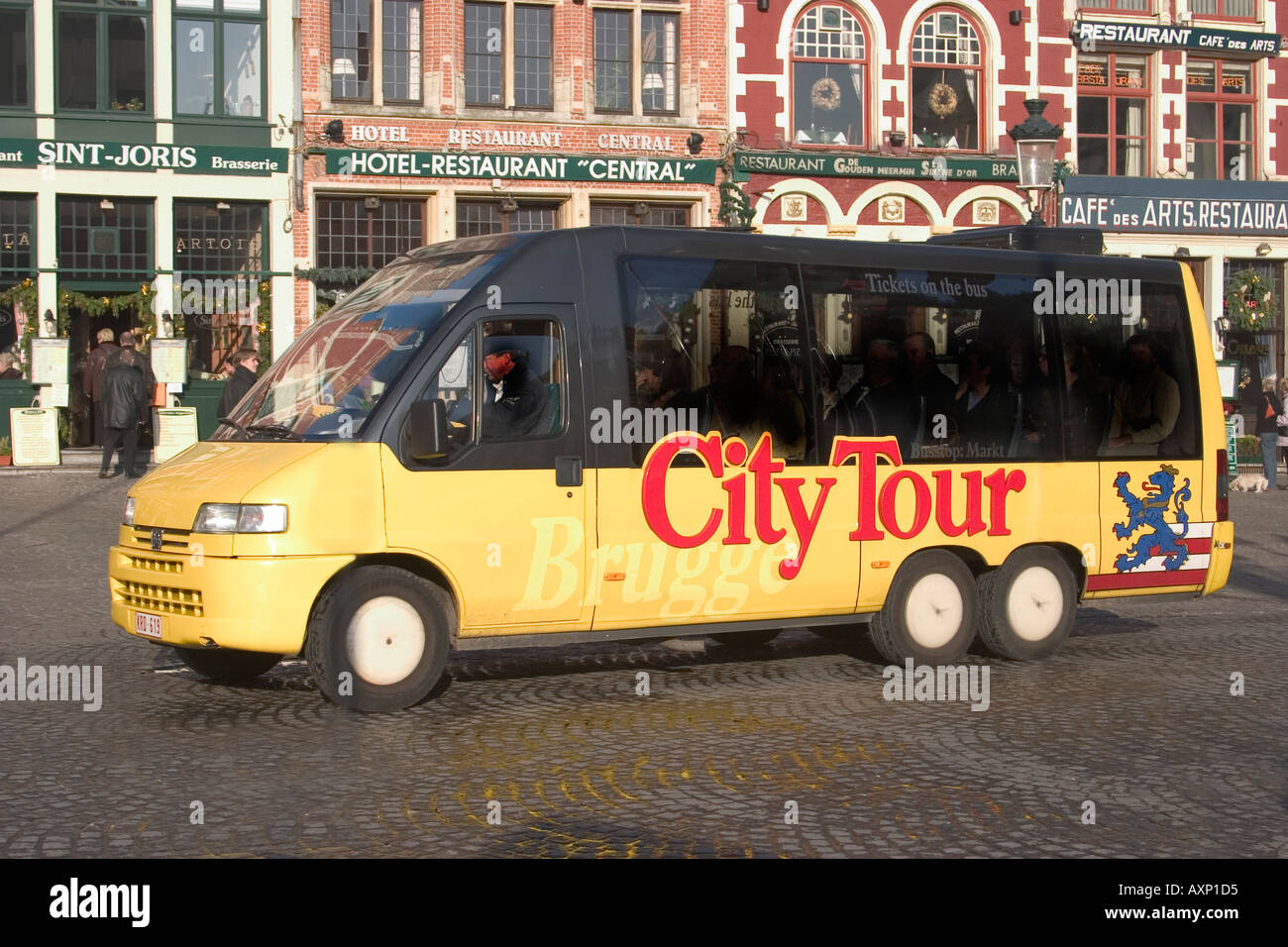 Brügge-Tour-bus Stockfoto