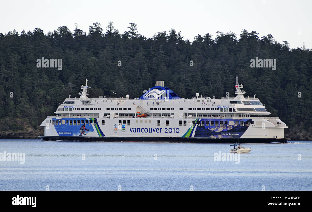 Ersten Tag des Dienens für BCs "Coastal Renaissance" Schiff zwischen Namaimo und Vancouver British Columbia Stockfoto