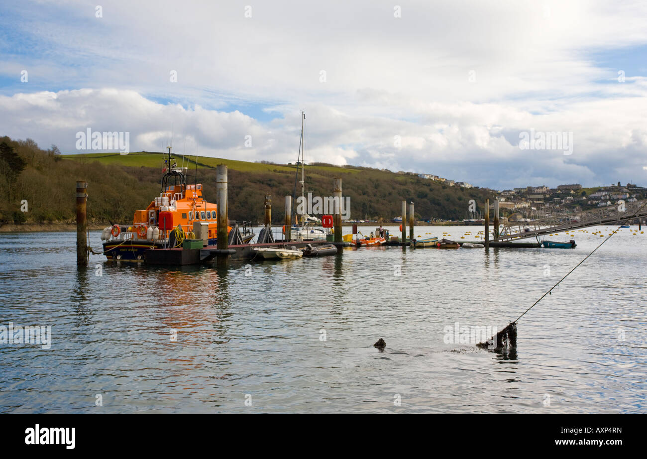 Die RNLI-Rettungsboot Maurice und Joyce Hardy vertäut am Fowey Cornwall England UK Stockfoto