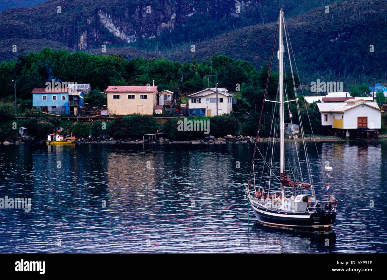 Puerto Edén Patagonien Chile Südamerika Stockfoto