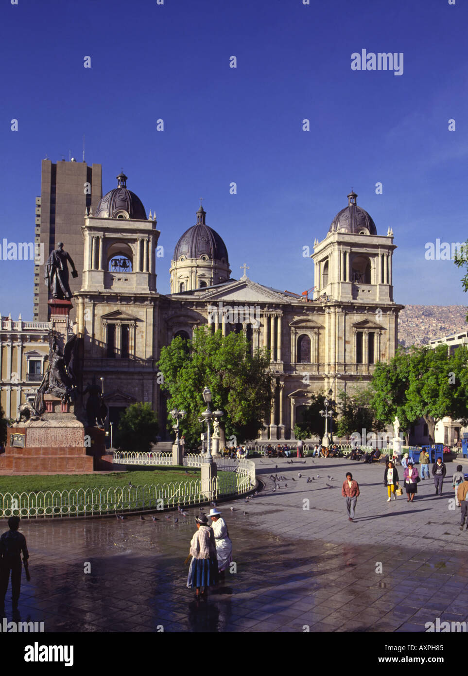 Südamerika-Bolivien La Paz Plaza Murillo Kathedrale Stockfoto
