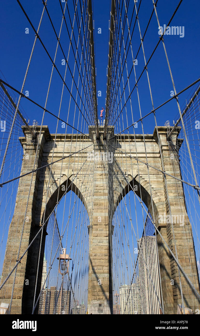 Brooklyn bridge, Manhattan, New York, Amerika, usa Stockfoto