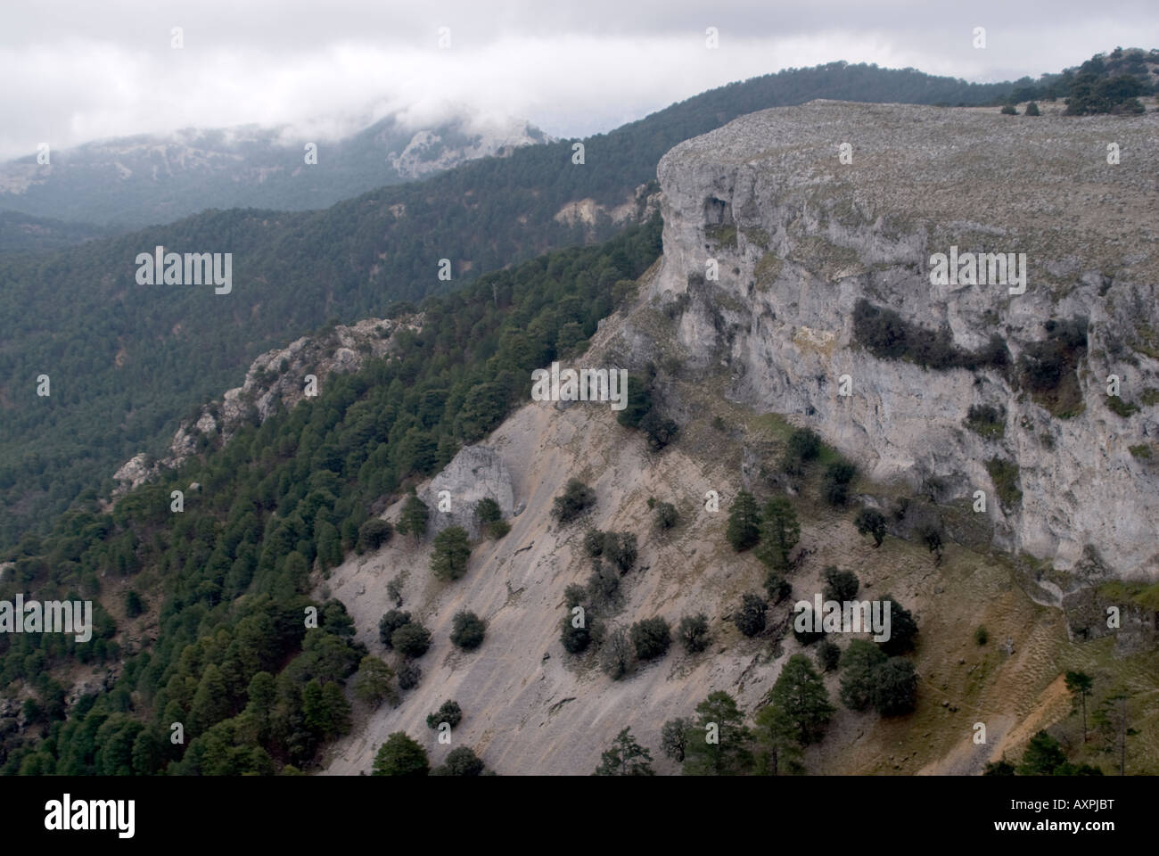 Geología De La Sierra de Cazorla Stockfoto