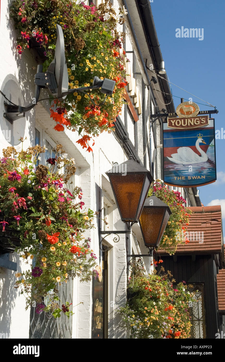 Europa-Großbritannien-England Walton auf Themse Swan Pub Stockfoto