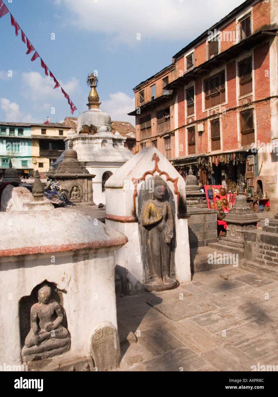 SWAYAMBHUNATH STUPA oder "Affentempel" komplexe Kathmandu-Nepal-Asien Stockfoto