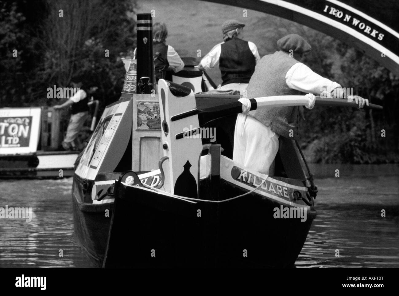 Bildnachweis Doug Blane Narrowboat am Kanal Stockfoto