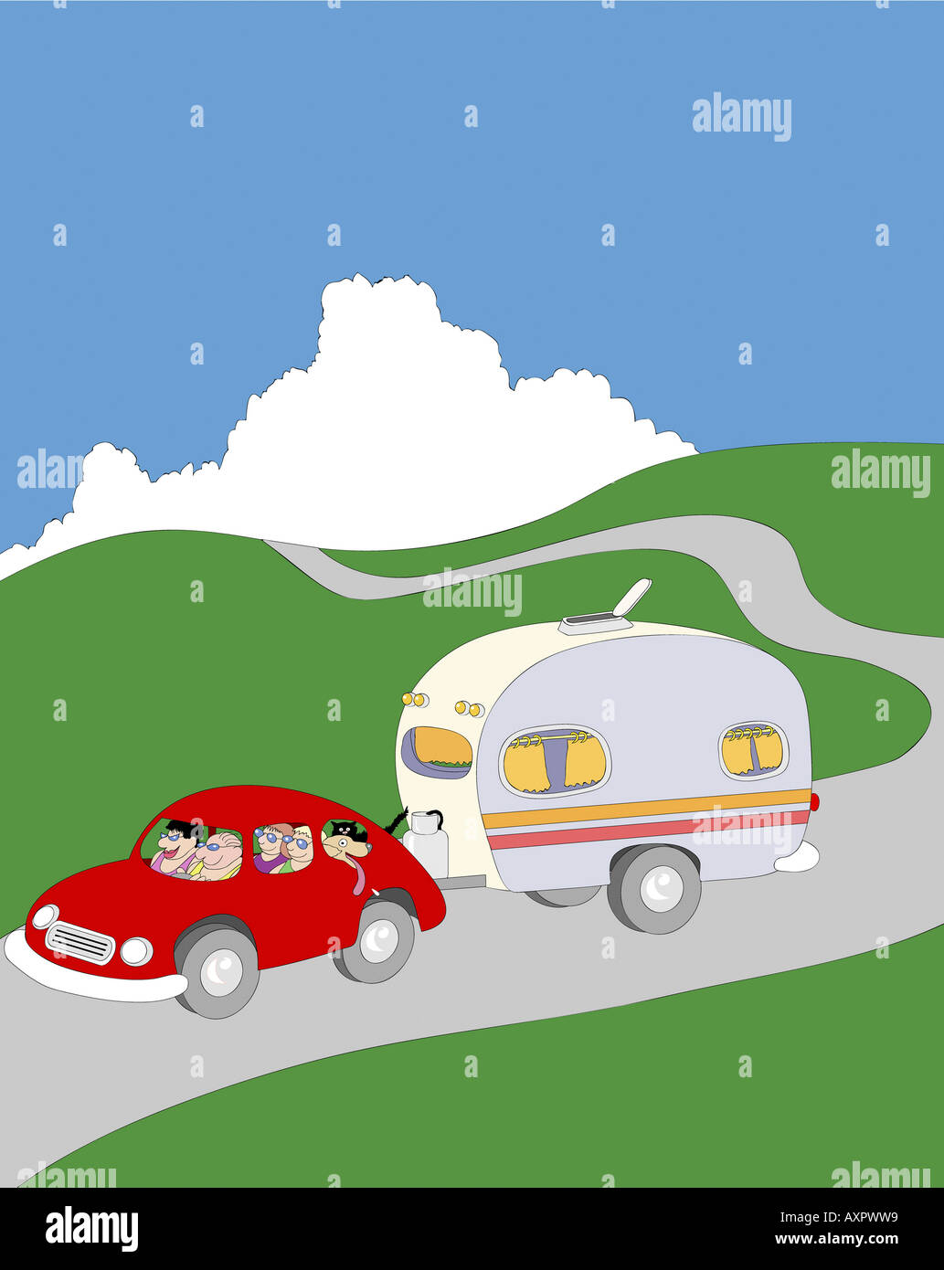 Urlaub 2004 Linda Geschäftführer (20. C. American) Computergrafik Stockfoto