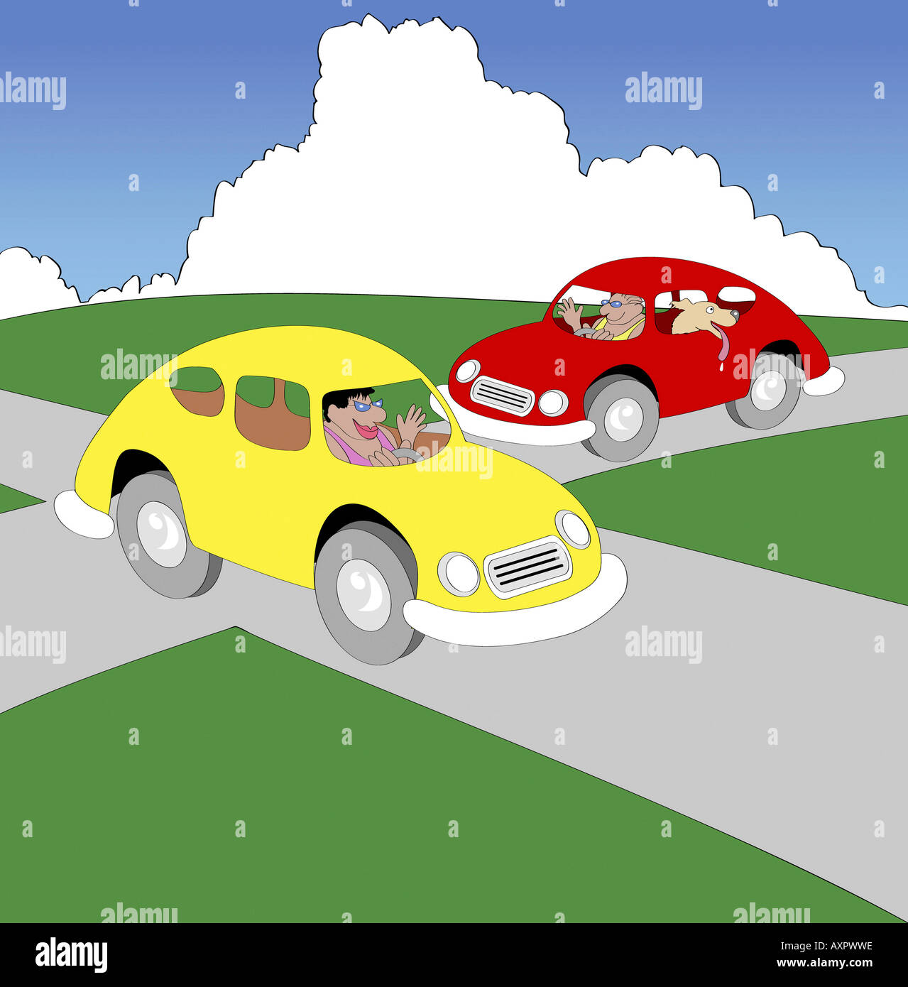 Kreuzung 2004 Linda Geschäftführer (20. C. American) Computergrafik Stockfoto