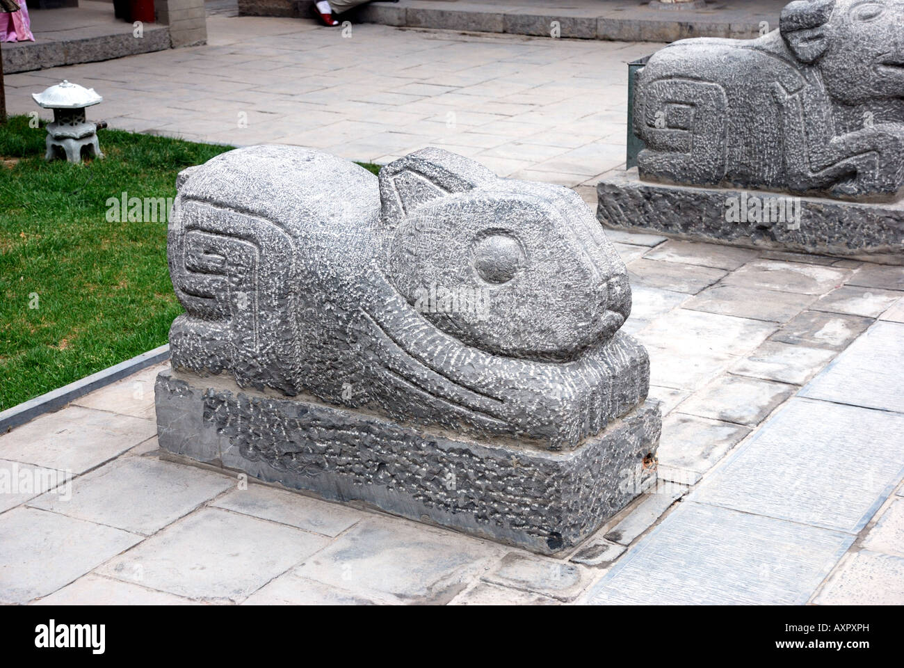 Glücklichen Tier Tier Kaninchen Chenghuang Tempel Zhengzhou Henan Provinz China Ming-Dynastie Asien Stadt Gott s Tempel von Zhengzhou Stockfoto