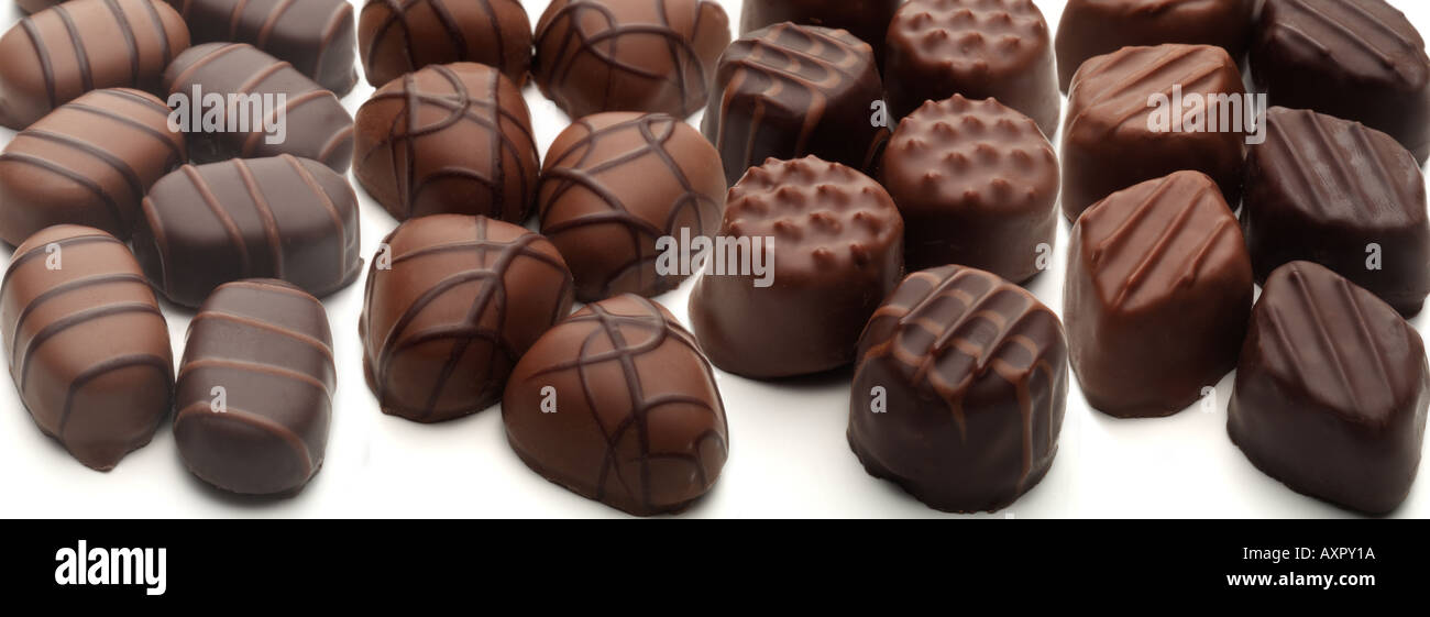 Chocalatier Thorntons schlicht Milchschokolade spezielle Süßwaren Vielfalt Auswahl England UK United Kingdom GB groß Stockfoto