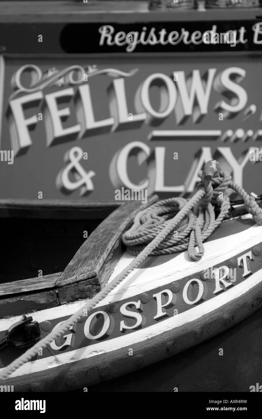 Doug Blane Narrowboat am Kanal Stockfoto