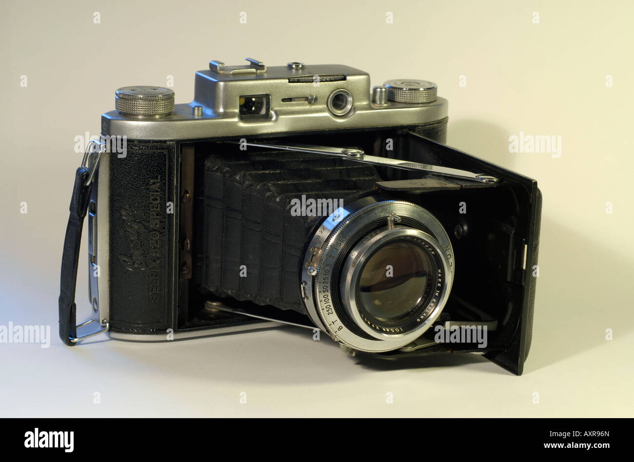 Ensign Selfix 820 besondere Klassiker Falten Kamera von 1952 Stockfoto