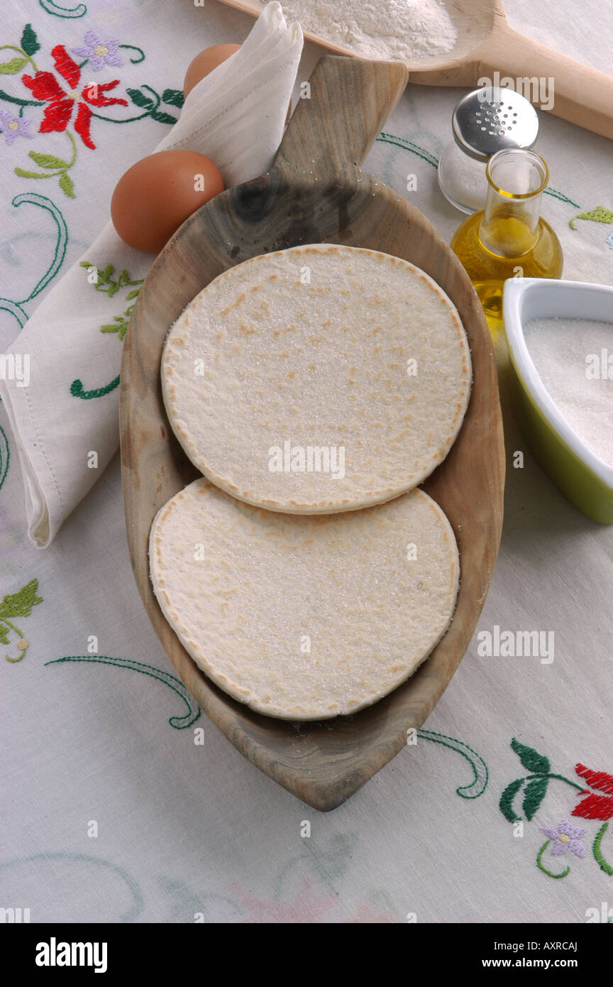 Fried Piada - Piada Fritta - Emilia Romagna - italienische Küche Stockfoto