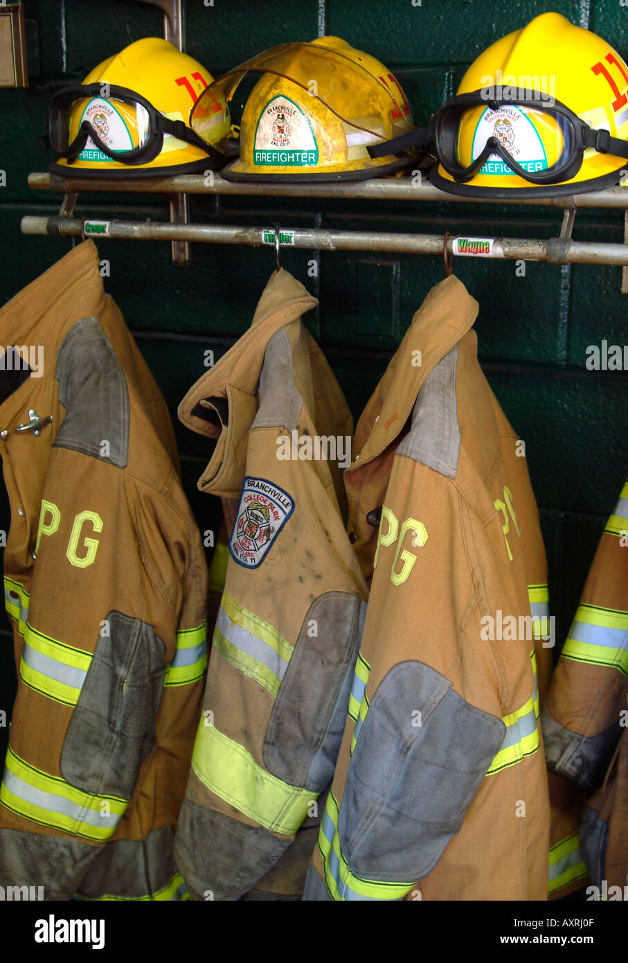 Firefighterighter Fahrwerk Stockfoto