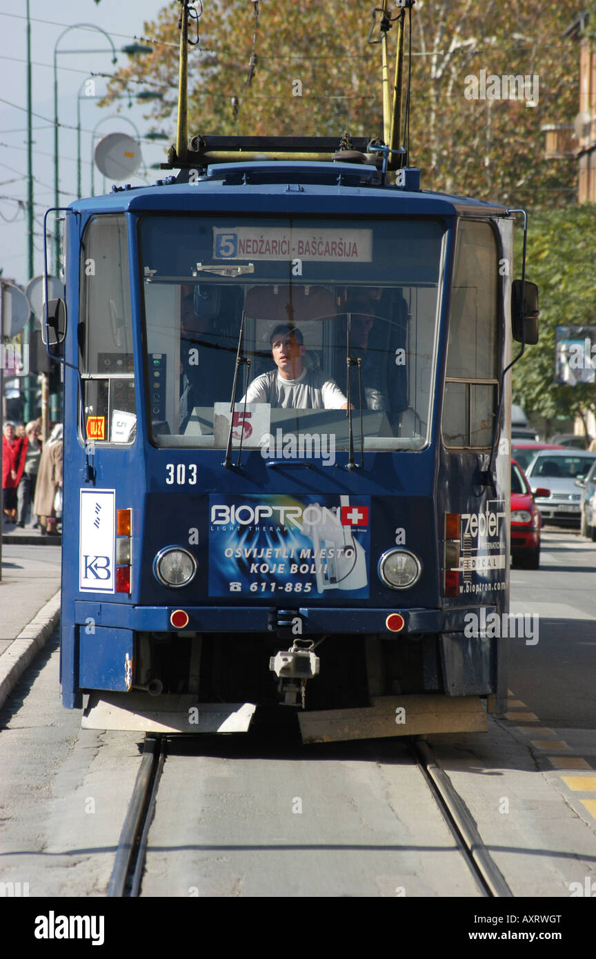 Straßenbahn in Sarajevo BosnienHerzegowina Stockfotografie Alamy