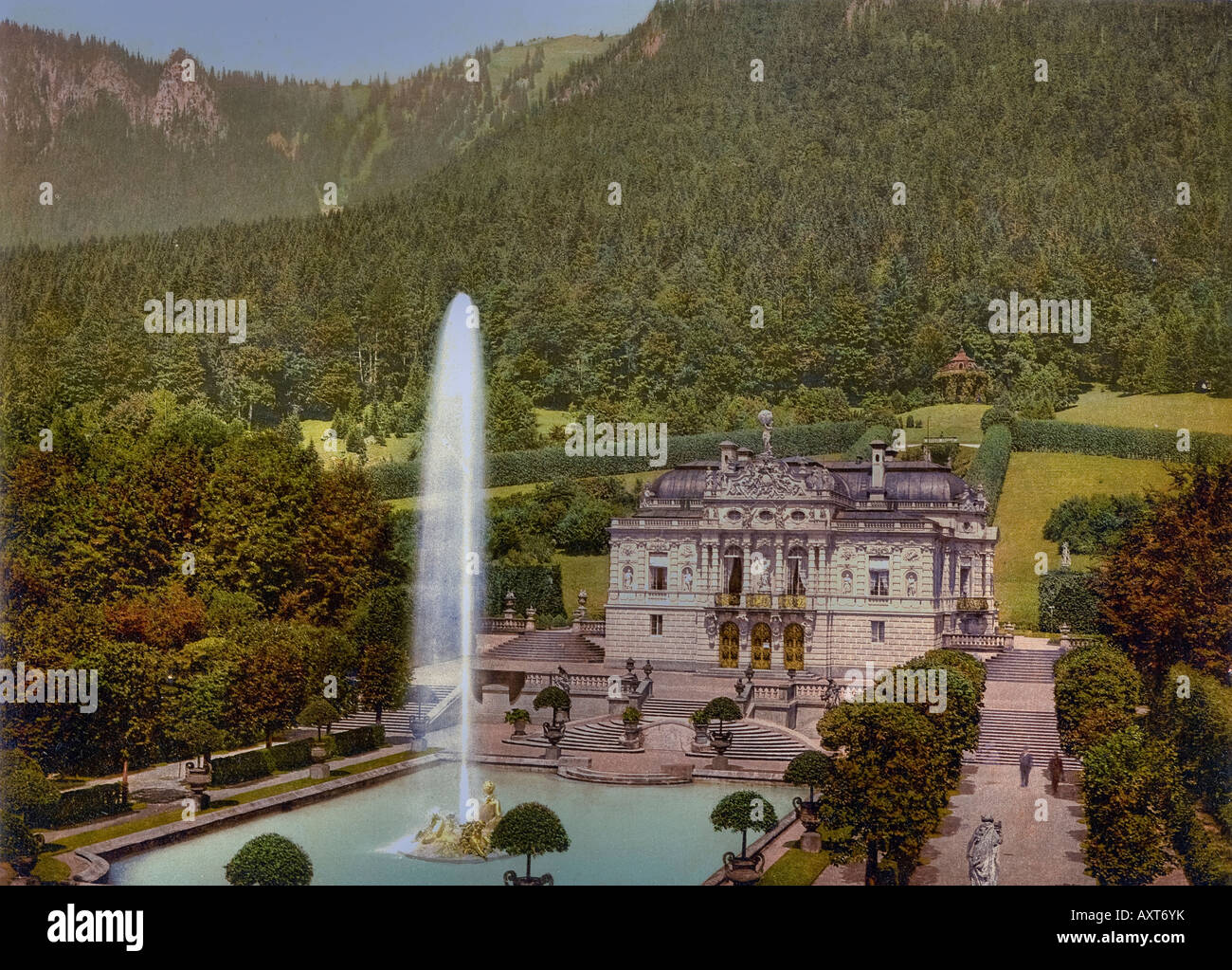 Schloss Linderhof Bayern Deutschland Stockfoto