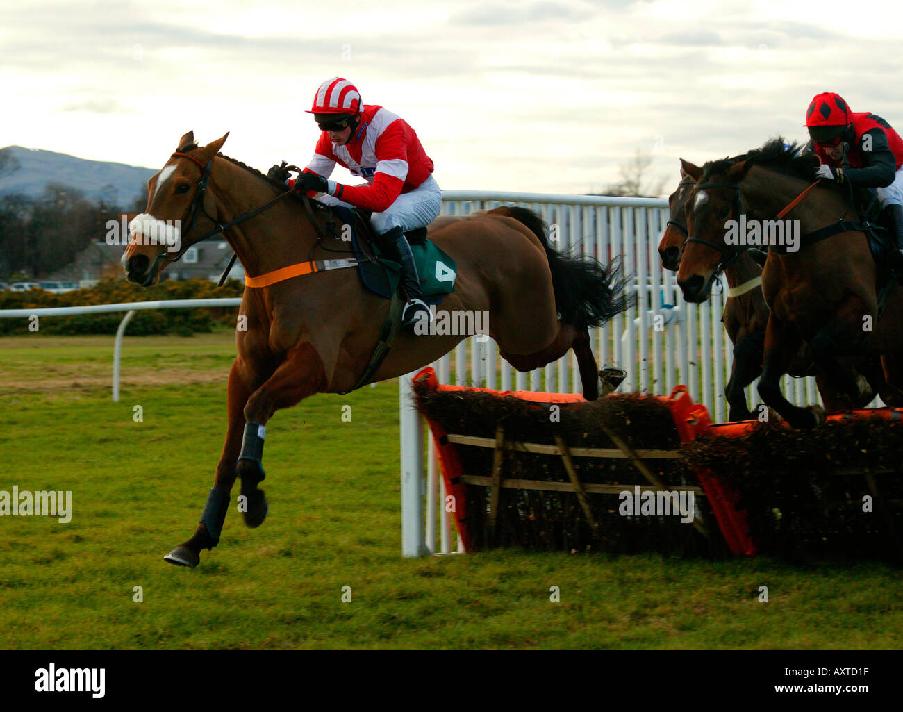 Pferderennen-Hürden bei Musselburgh Racecourse East Lothian Schottland UK 2005 Stockfoto