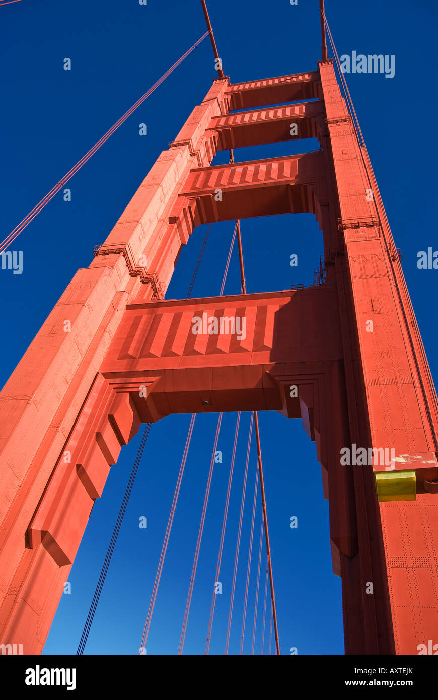 Turm von der Golden Gate Bridge in San Francisco Stockfoto