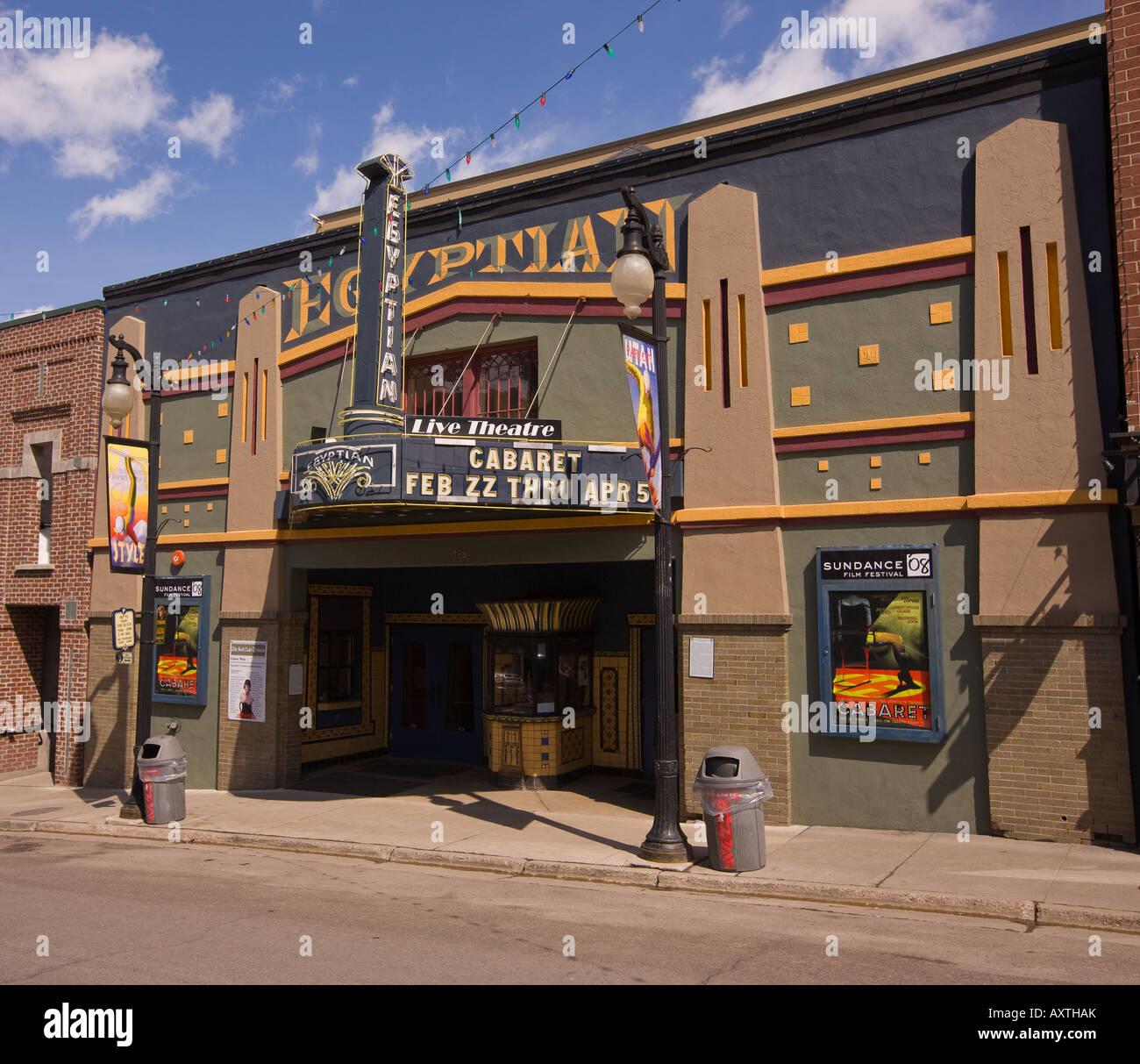 PARK CITY UTAH USA The ägyptischen Theater auf Main Street Austragungsort für das jährliche Sundance FIlm Festival jedes Jahr im Januar Stockfoto