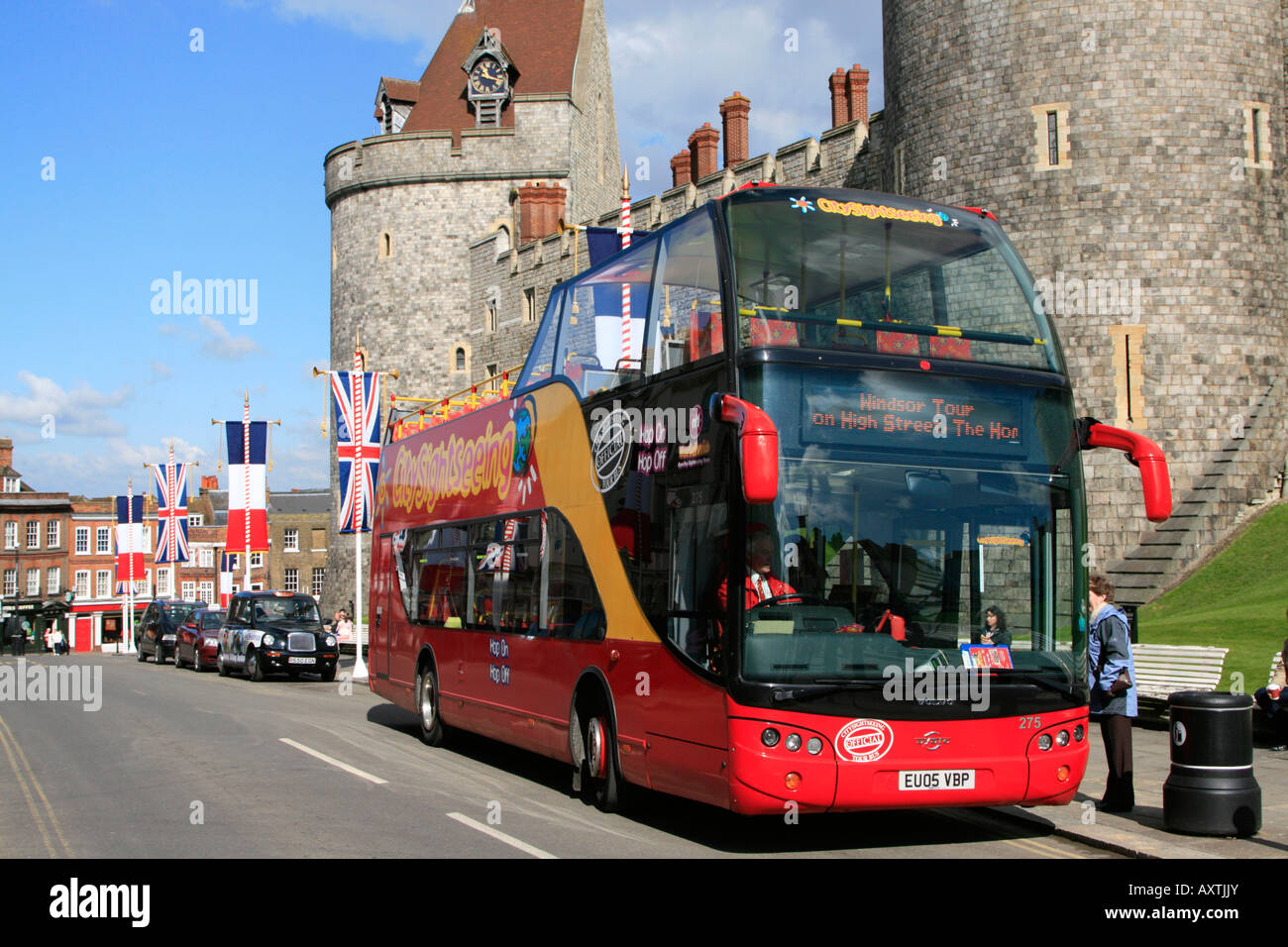 Windsor Castle Stadtzentrum Touristen Royal Borough of Windsor und Maidenhead, Berkshire, England, UK, GB Stockfoto