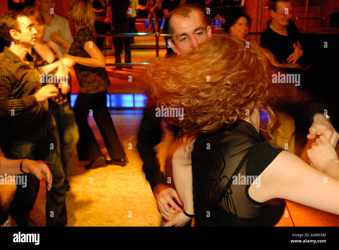 Salsa tanzen in Berlin. Stockfoto