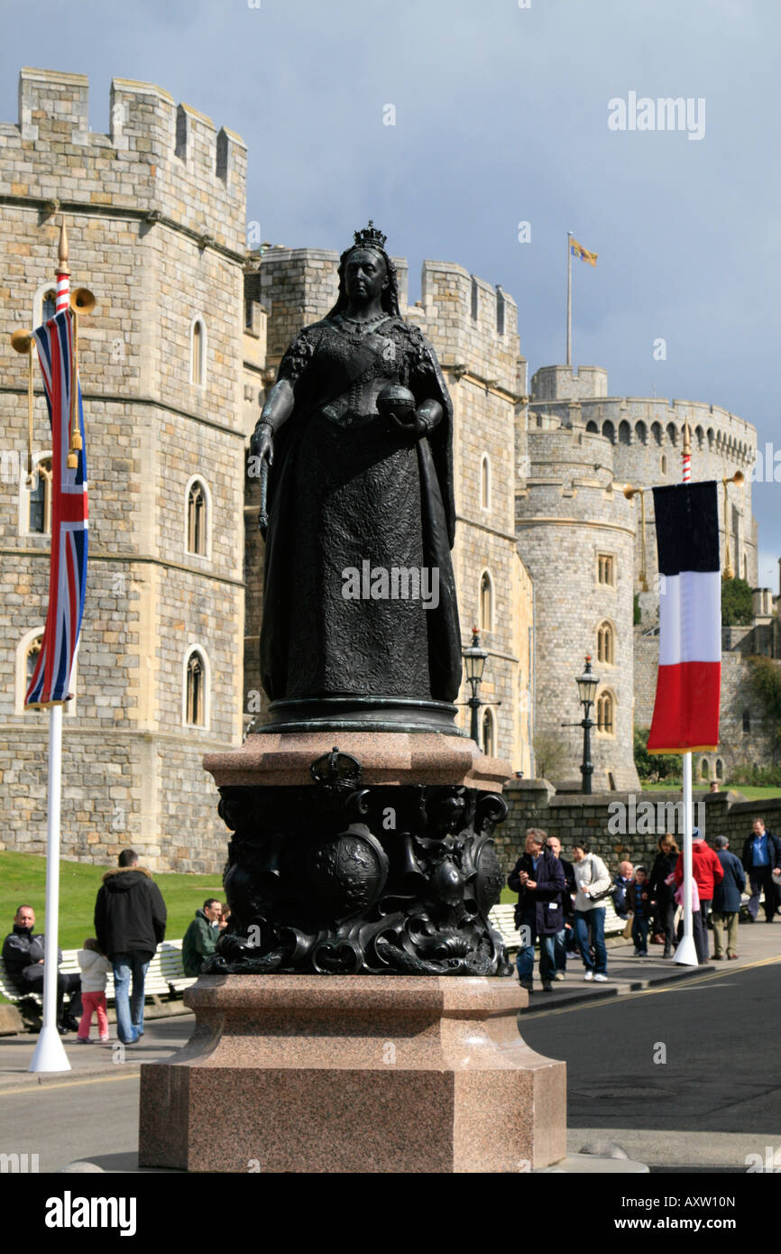 Windsor Castle Stadtzentrum Touristen Royal Borough of Windsor und Maidenhead, Berkshire, England, UK, GB Stockfoto