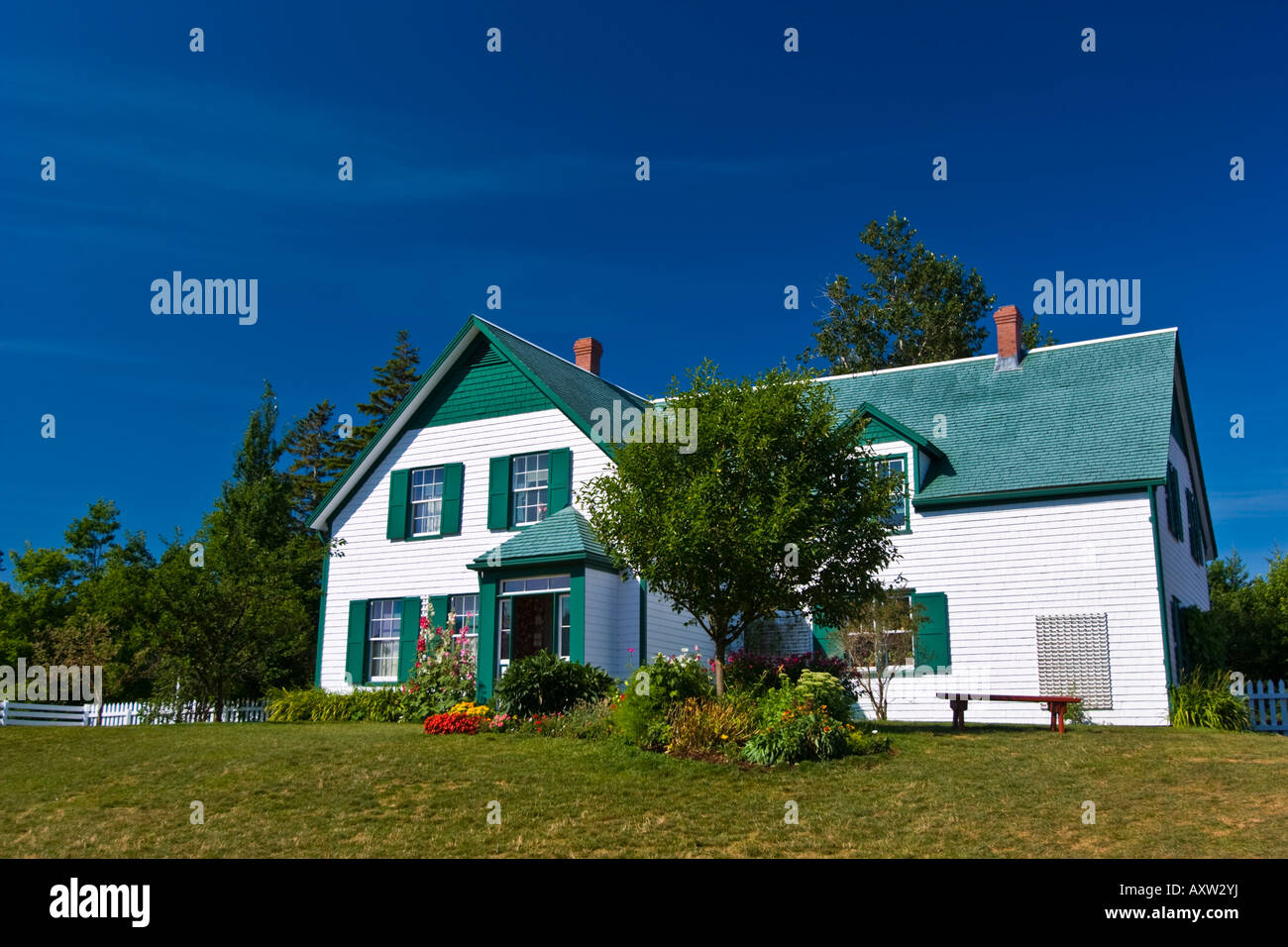 Green Gables House, Cavendish, Prinz Eduard Insel, Kanada. Die Einstellung des Buches "Anne of Green Gables" Stockfoto