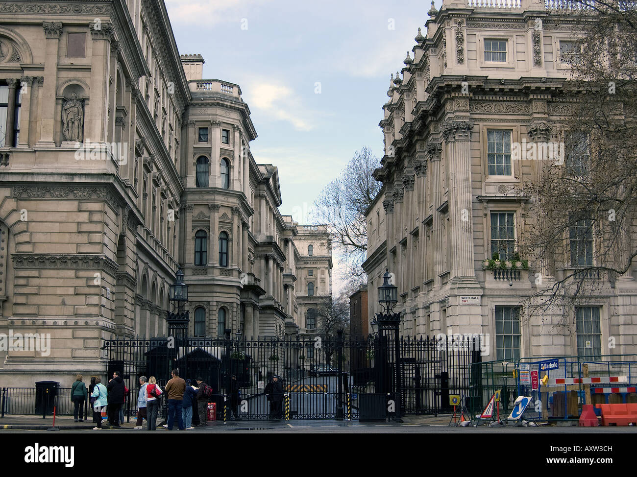 Downing Street von Whitehall Stockfoto