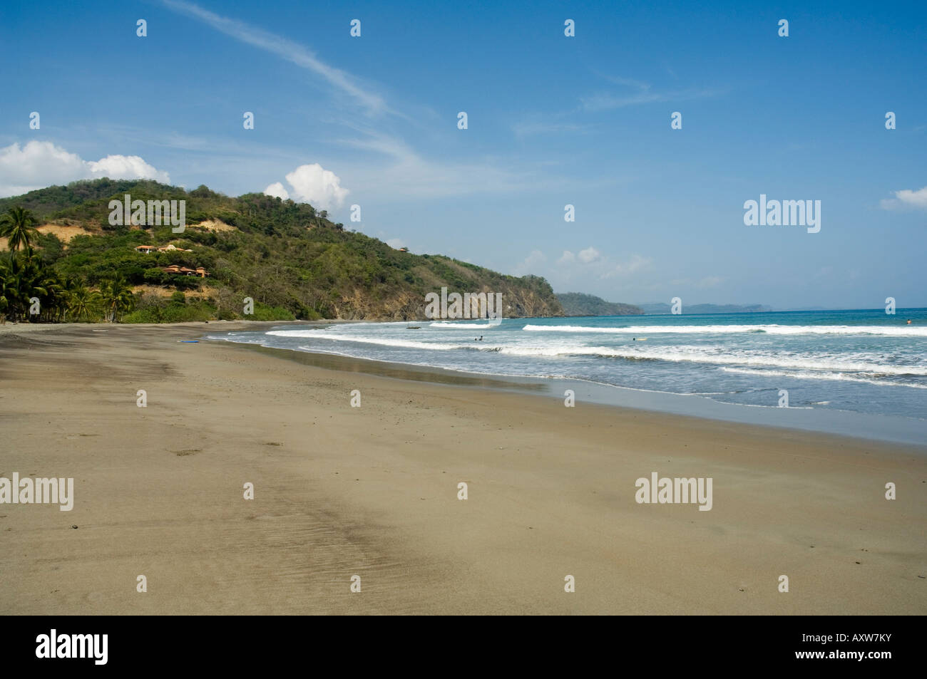 Strand an der Punta Islita, Nicoya Peninsula, Pazifikküste, Costa Rica Stockfoto