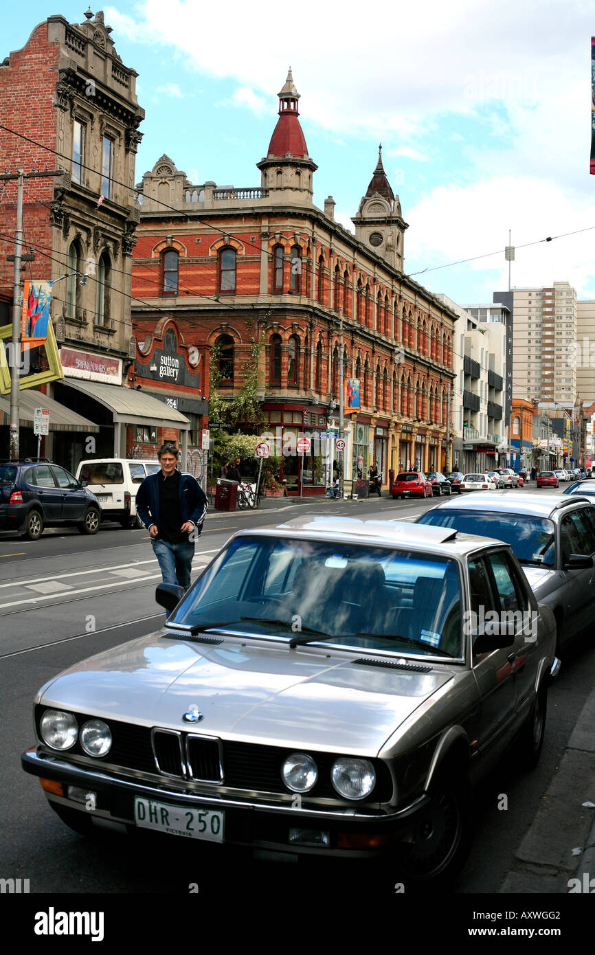 Die klassische Architektur in Brunswick St Melbourne Australien Stockfoto