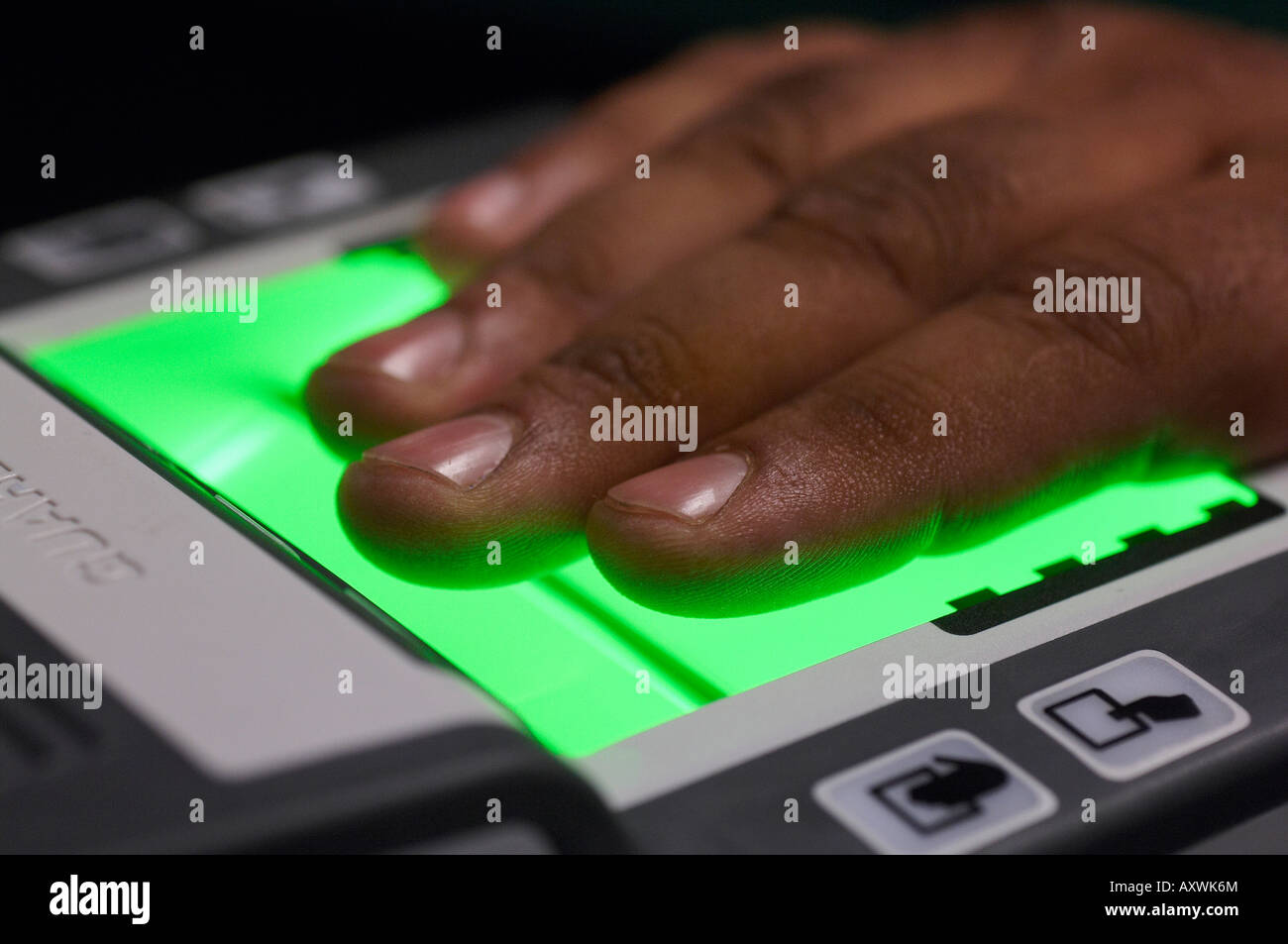 Finger Print scanner Stockfoto