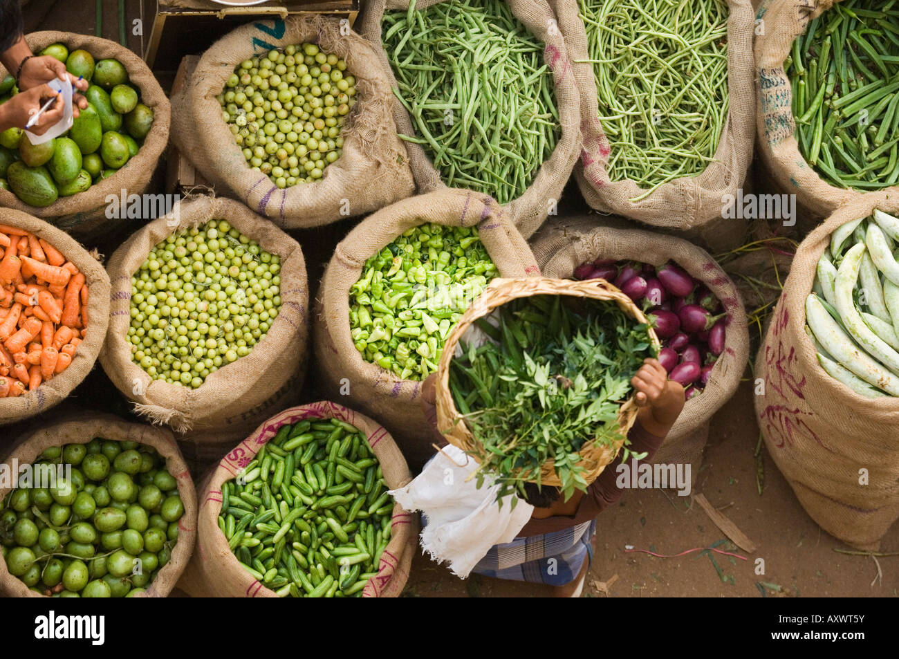 Markt, Trivandrum, Kerala, Indien Stockfoto