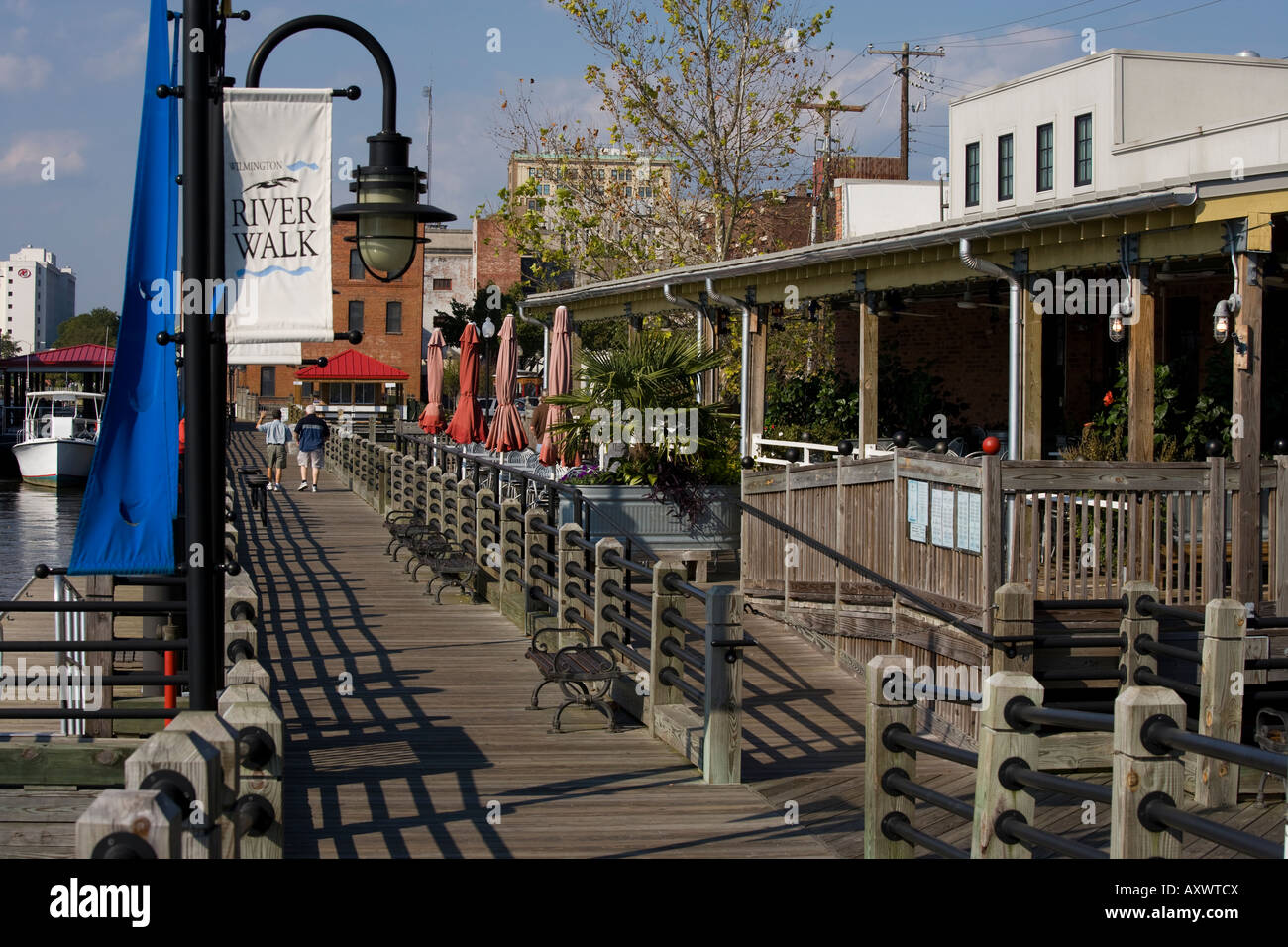 Wilmington River Walk, Riverwalk, Wilmington, North Carolina NC USA Stockfoto