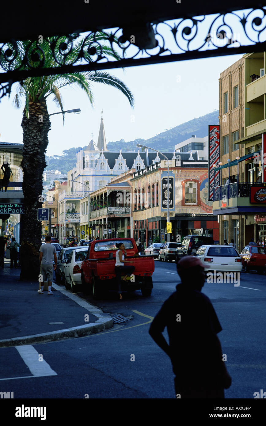 Die Long Street, wo viele koloniale noch Stand, Cape Town, Südafrika, Afrika Häuser Stockfoto