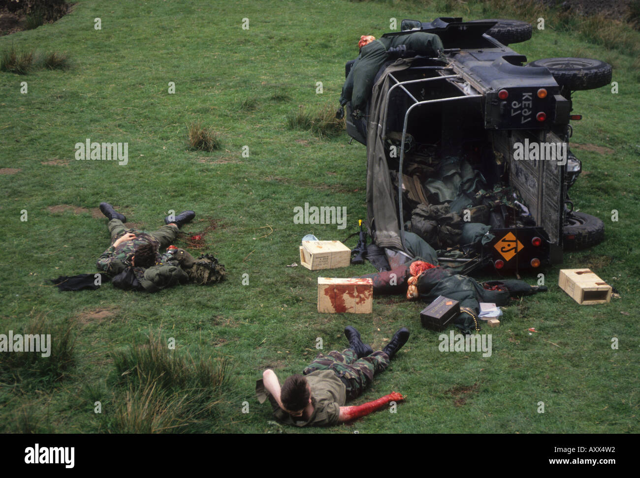 Verspotten Casualtys TA Excersize Stockfoto