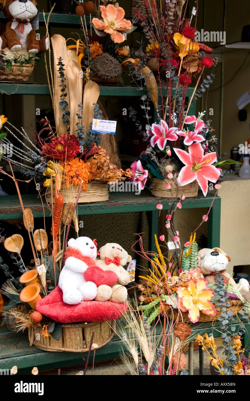 Blumenarrangements für den Verkauf, die Blume Markt Guayaquil Ecuador Stockfoto