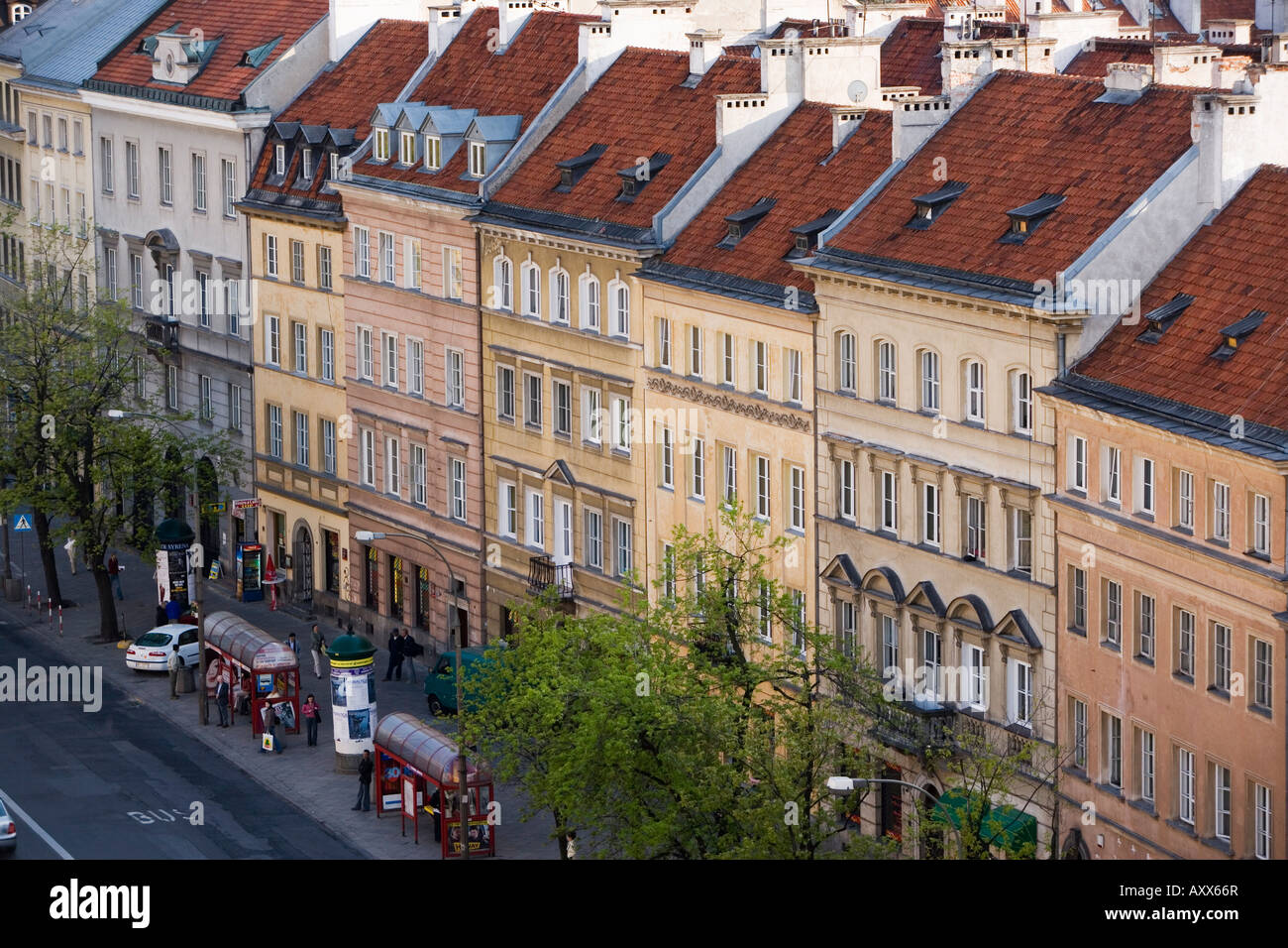 Bunte Häuser der Altstadt (Stare Miasto), Warschau, Polen, Europa Stockfoto
