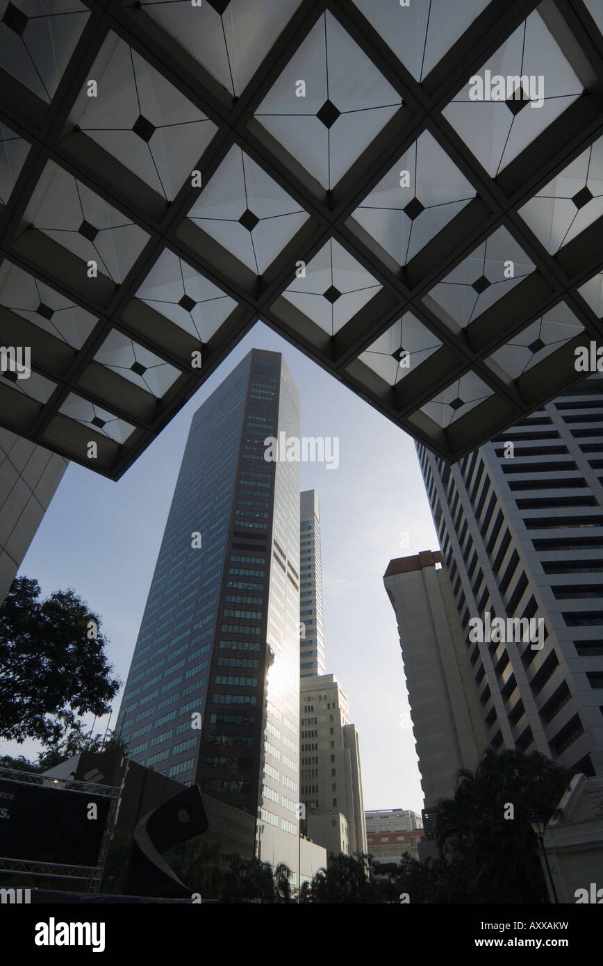 Raffles Place im Financial District, Singapur, Südostasien Stockfoto
