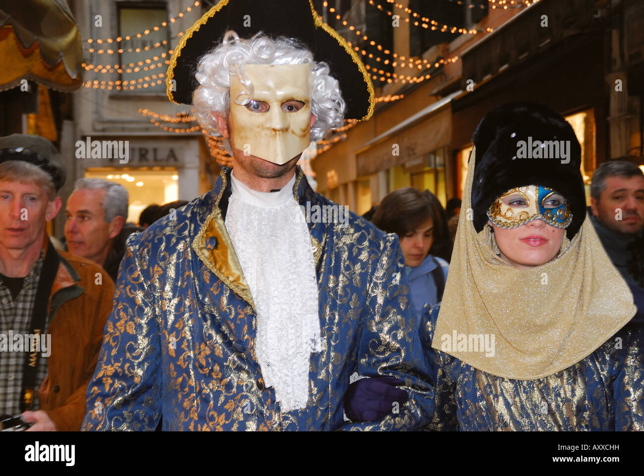 Venedig Italien Karneval 2008 eine Maske von Casanova Stockfoto