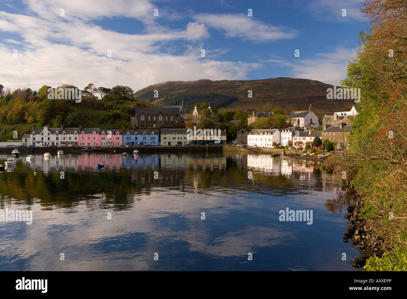 Portree (Port Righ), Isle Of Skye, innere Hebriden, Hafen, Westküste, Schottland, Vereinigtes Königreich, Europa Stockfoto