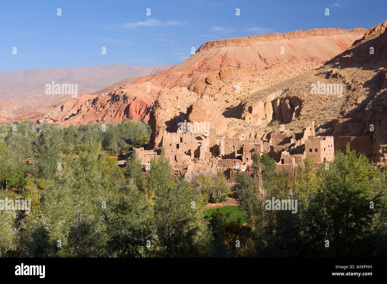 Kasbah, Dades Tal und Schluchten, Atlasgebirge, Marokko, Nordafrika, Afrika Stockfoto