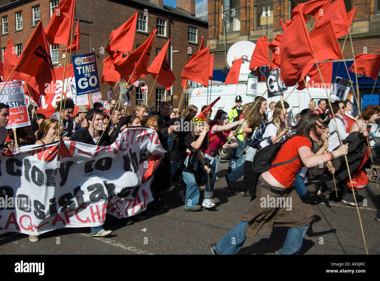 Studenten protestieren gegen den Krieg im Nahen Osten-Manchester UK Stockfoto