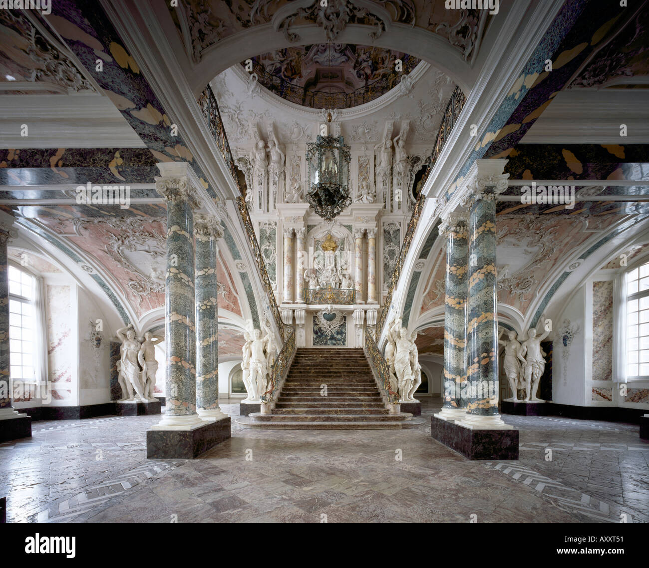 Brühl, Schloß Augustusburg, Treppenhaus Stockfoto