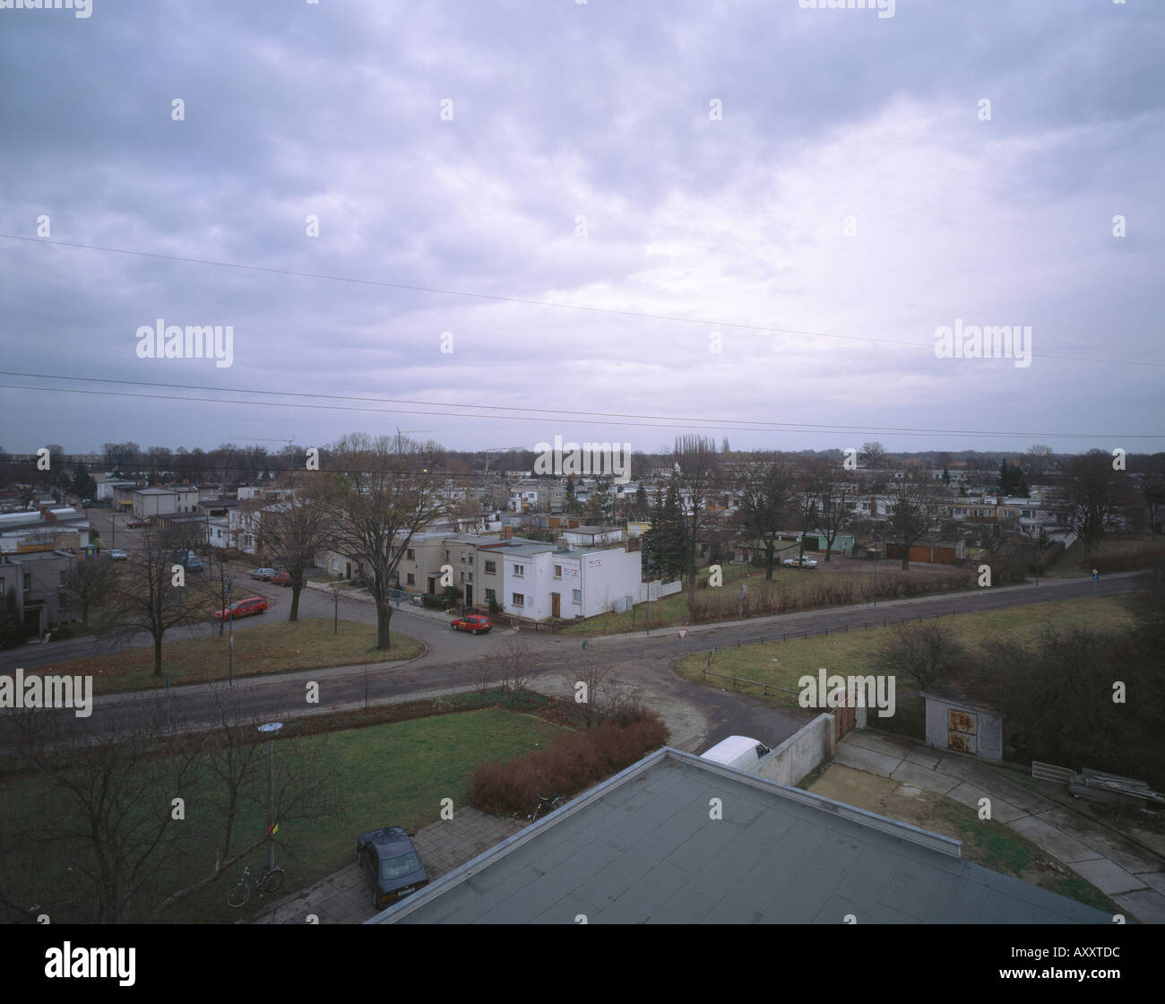 Dessau, Siedlung Törten, Totale Stockfoto