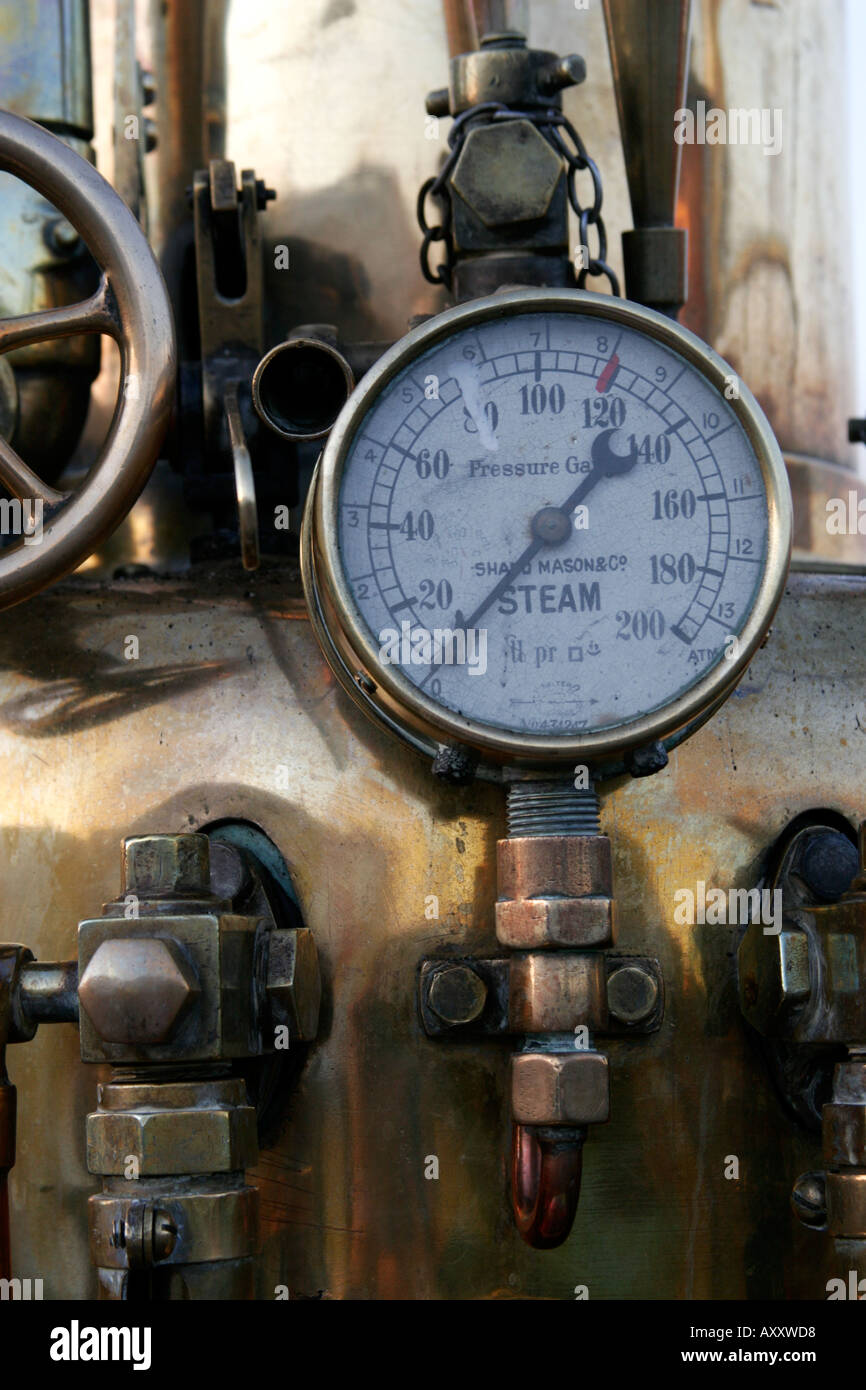 Dampf-Manometer Stockfoto