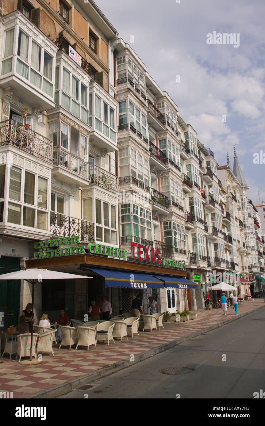 Promenade in Innenstadt Castro Urdiales Kantabrien Spanien Stockfoto
