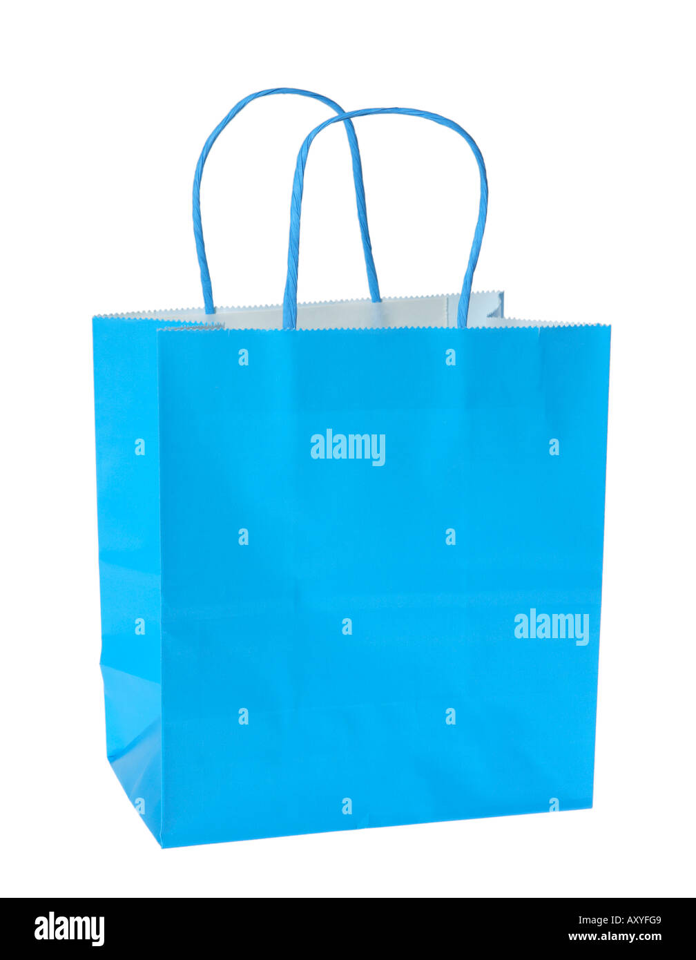 Blaue Geschenktüte Stockfoto