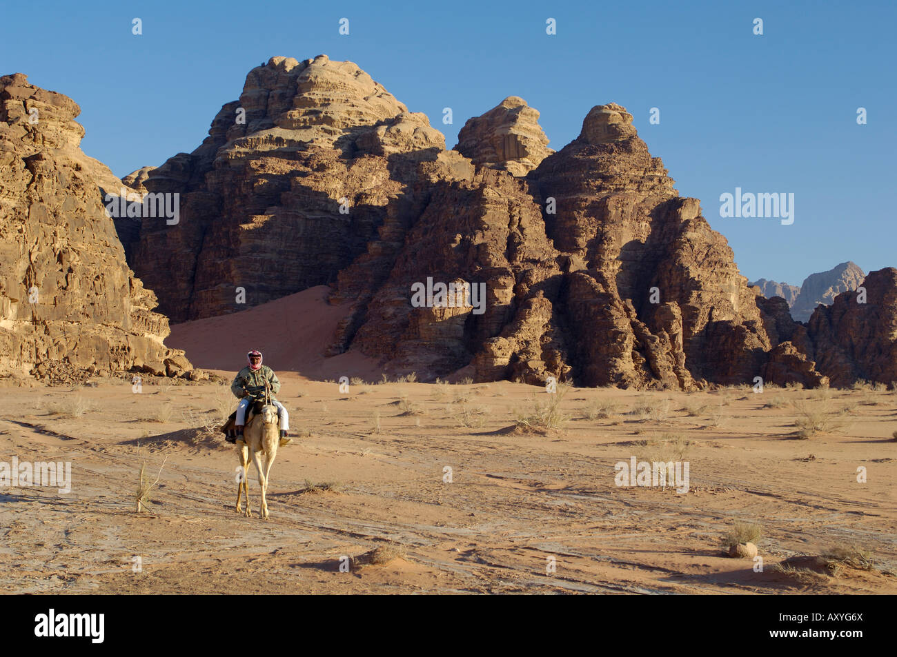 Wüste, Wadi Rum, Jordanien, Naher Osten Stockfoto